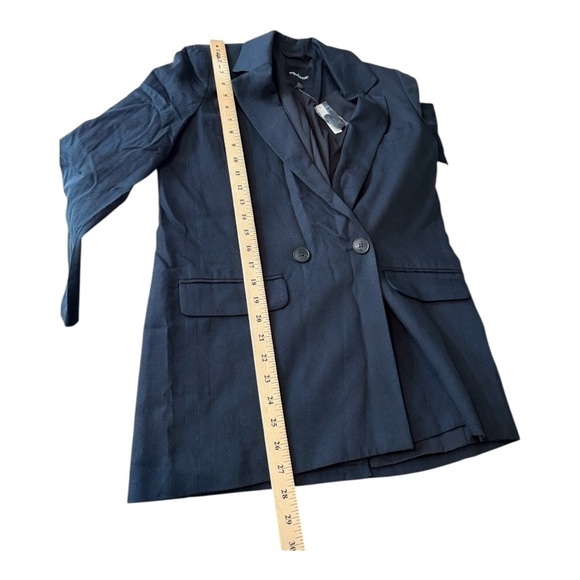MadeWell Drapeweave Caldwell Double-Breasted Blazer in Black Size XS NH328 NEW - Picture 8 of 15